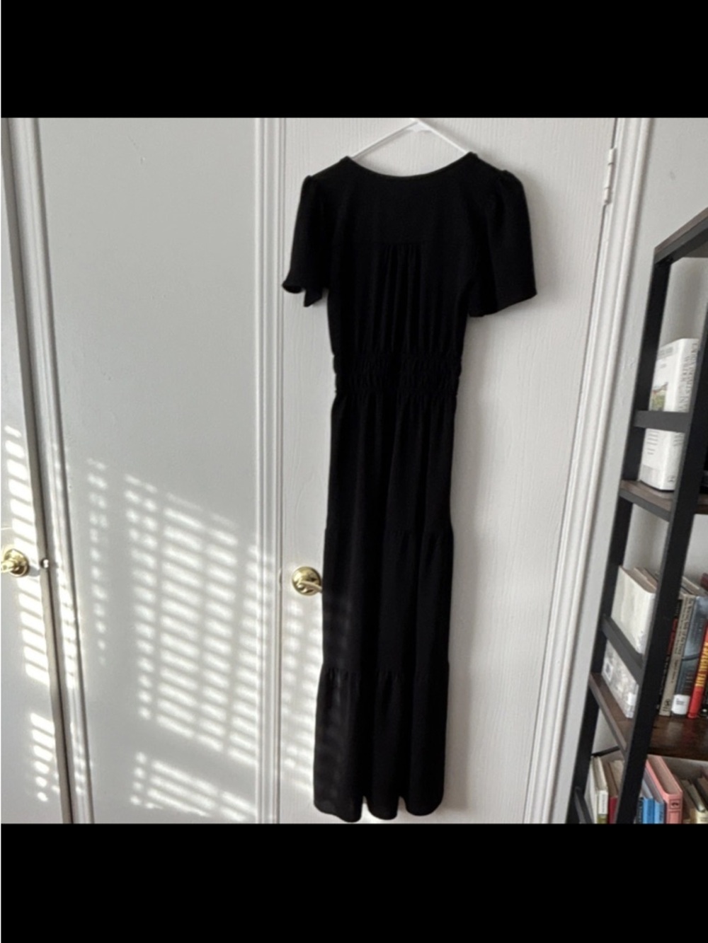 Monteau Black V-Neck Short Sleeve Maxi Dress - Picture 4 of 4